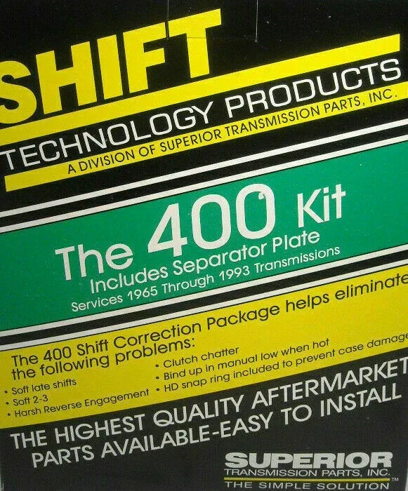 Superior Shift Correction Kit w/ Valve Body Plate, Chevy TH400 400 Transmission image 2