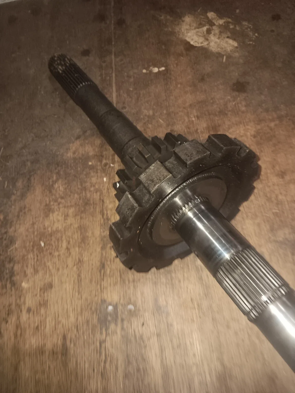 4R100 Transmission Output Shaft 2 WD 20" with Cup Plug and Reluctor Wheel image 2