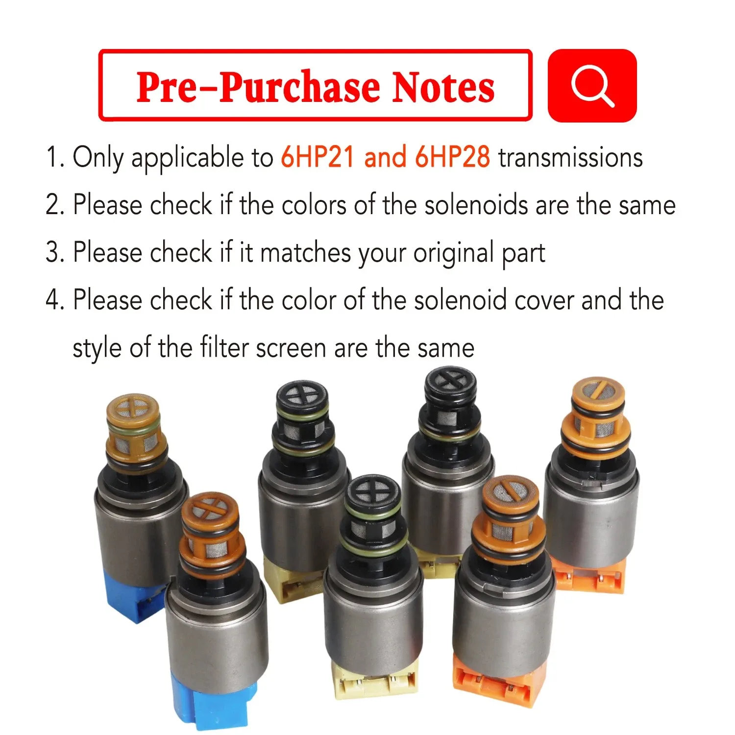Solenoid Kit 6HP21/6HP28 for BMW 335i 335xi - 6HP21 6HP28 image 2