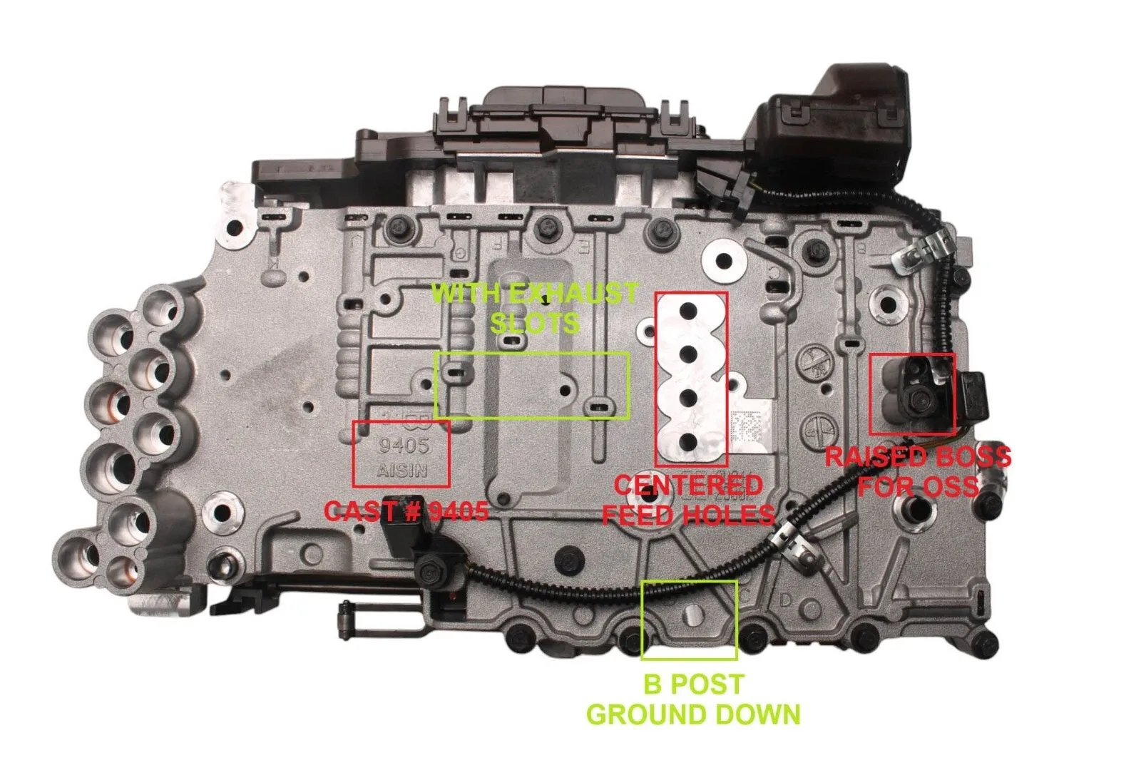 45740BC - 6L45, VALVE BODY & TEHCM, NO POST, WITH EXHAUST SLOTS, 2007-2010 - BMW image 2