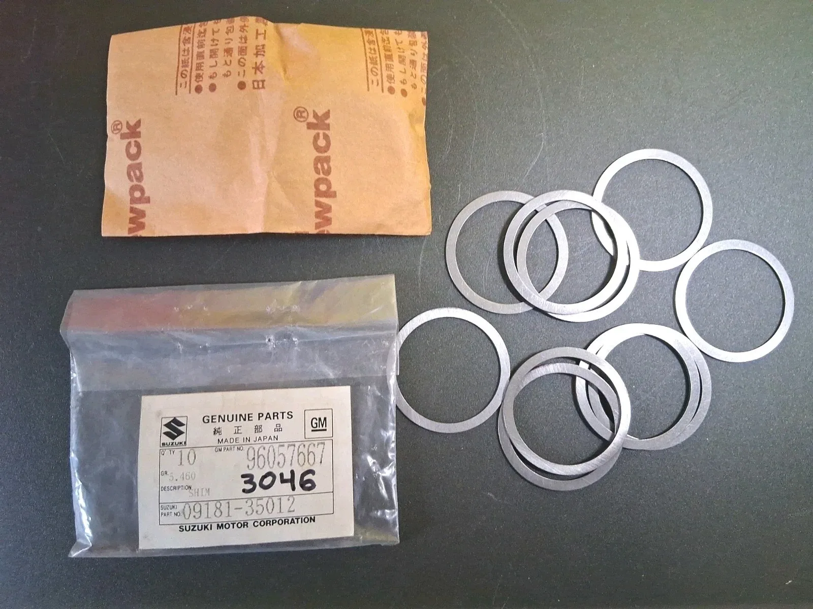 GM 96057667, ISUZU 0918135012 SHIMS [Lot of 10] Genuine GM Part made in Japan image 2