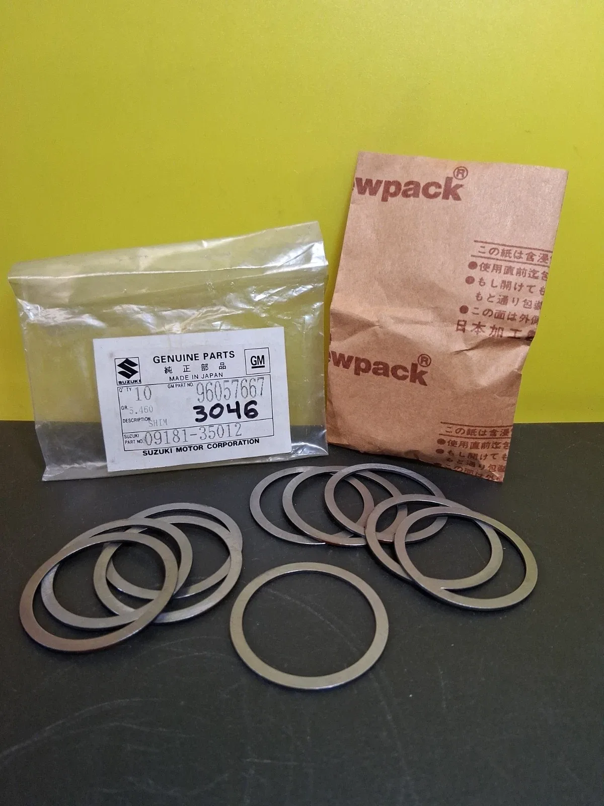 GM 96057667, ISUZU 0918135012 SHIMS [Lot of 10] Genuine GM Part made in Japan
