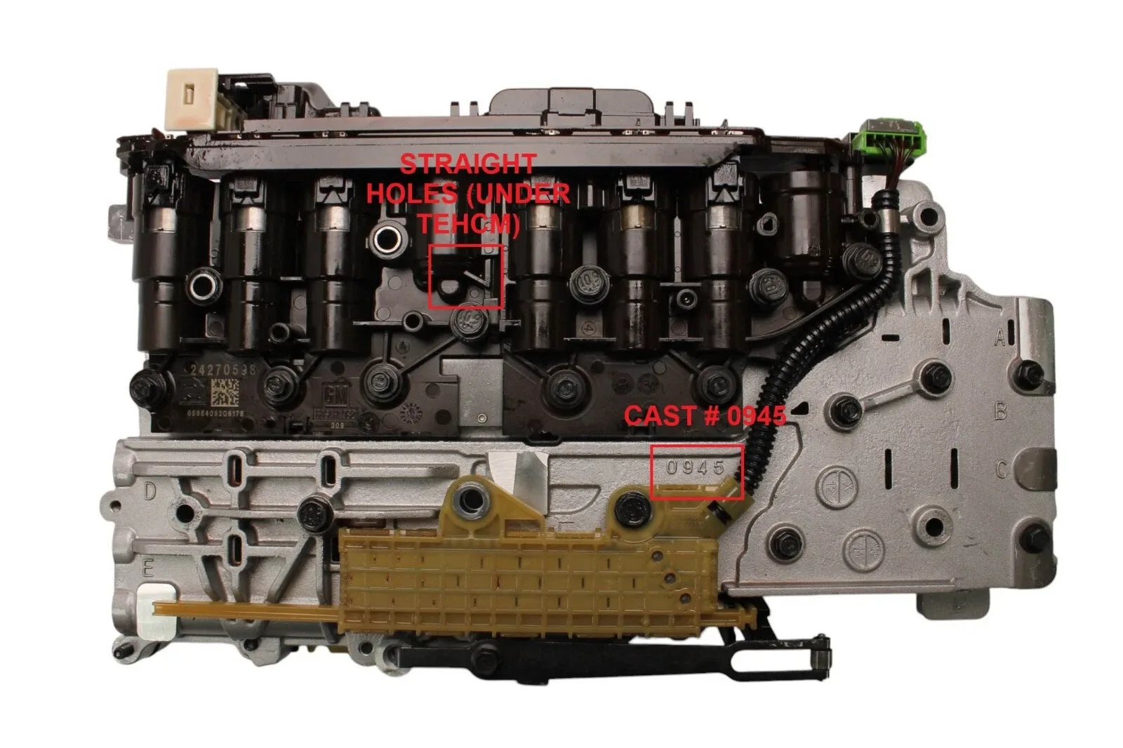 45740CAK - 6L80, VALVE BODY & TEHCM, C OR NO POST, NO EXHAUST SLOTS, 2010-UP image 3