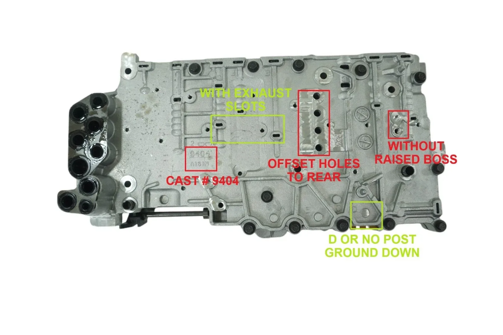 45740DA - 6L90, VALVE BODY, D OR NO POST, WITH EXHAUST SLOTS, 2007-2010 - GMC image 2