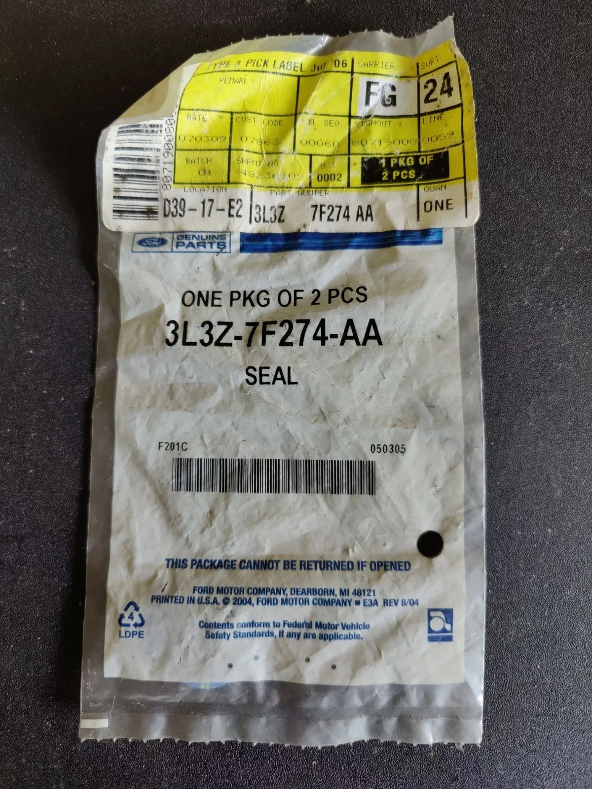 OEM NOS Ford Output Shaft Seal # 3L3Z-7F274-AA / Fits 2004-2019 Ford