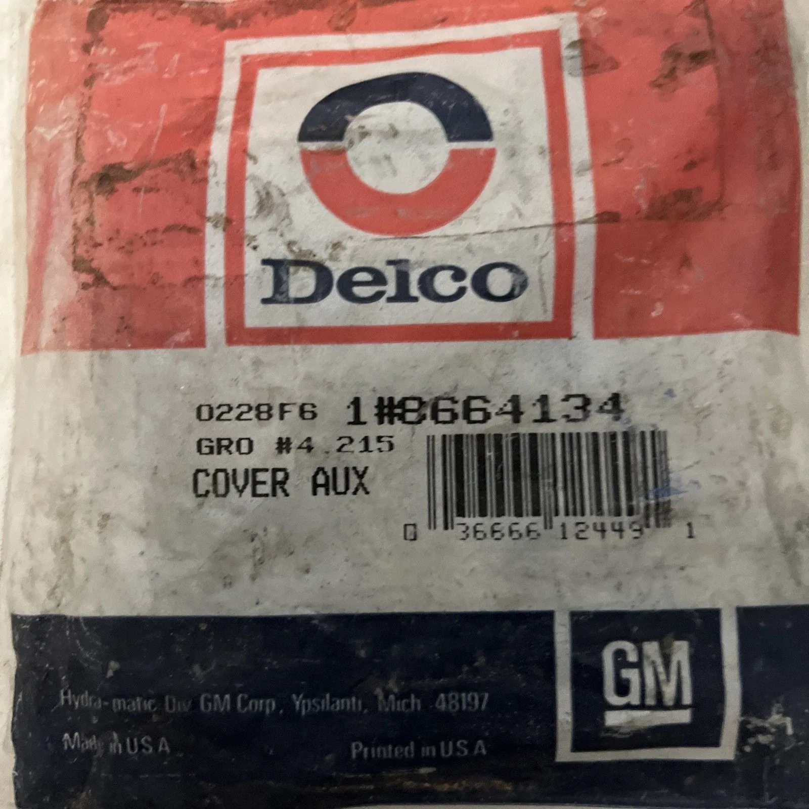 GM 8664134 Cover, Auxiliary Control Valve Body image 2