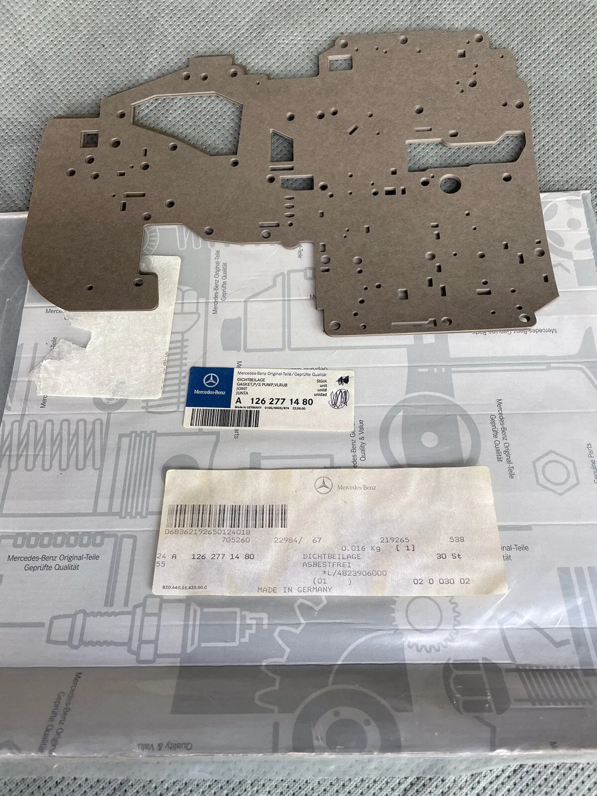 Mercedes-Benz A1262771480 Valve Body Oil Separator Plate Gasket OEM image 2