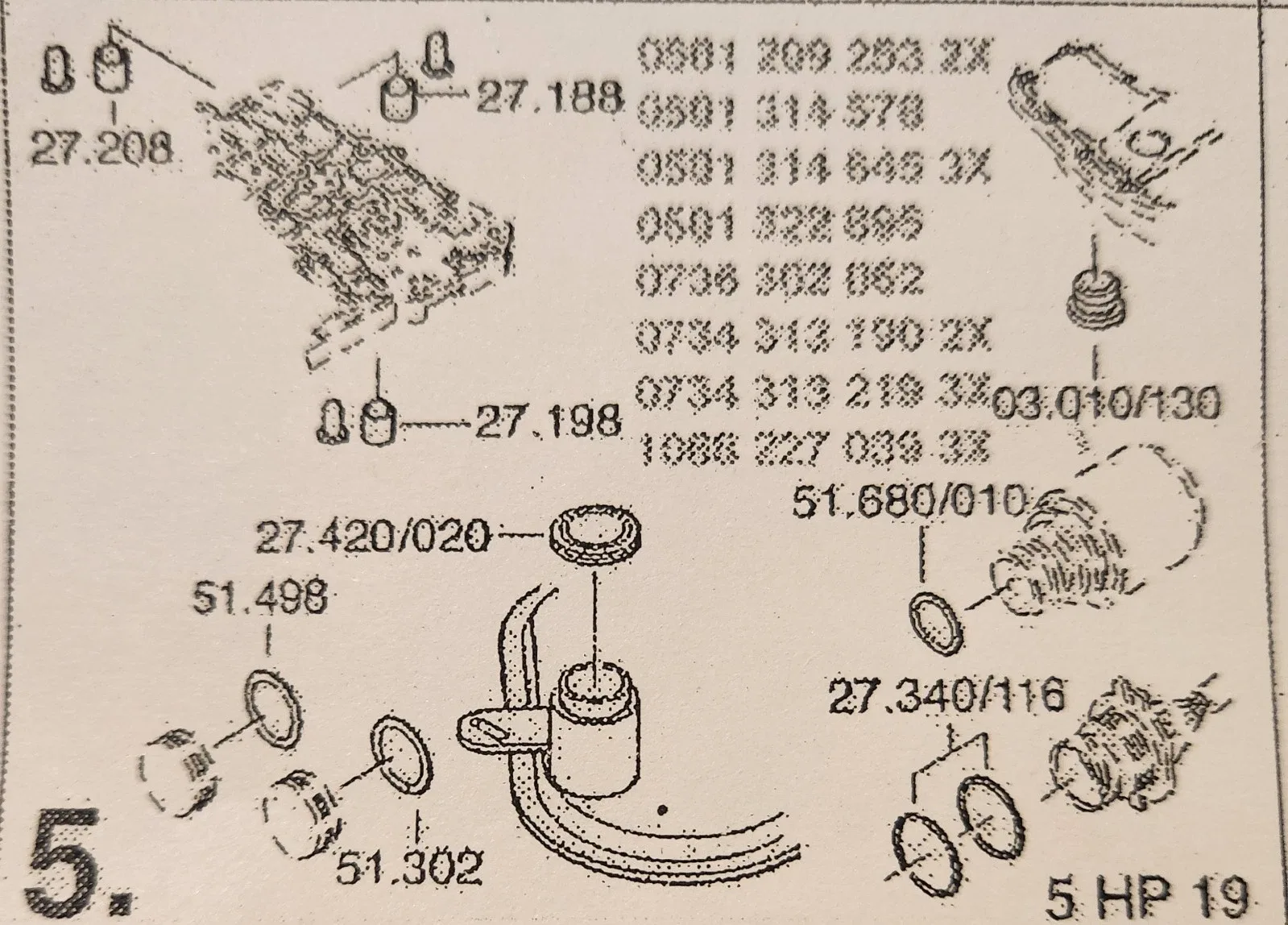 ZF 5HP19 BMW RWD Valve-Body Plug & Seal Service Set (Diagram #5) (ZF) image 3