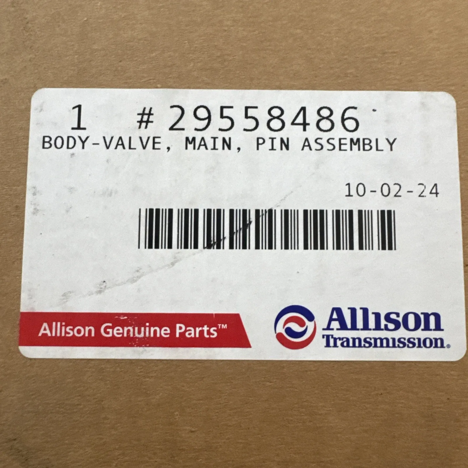 Allison 29558486 Automatic Transmission Valve Body