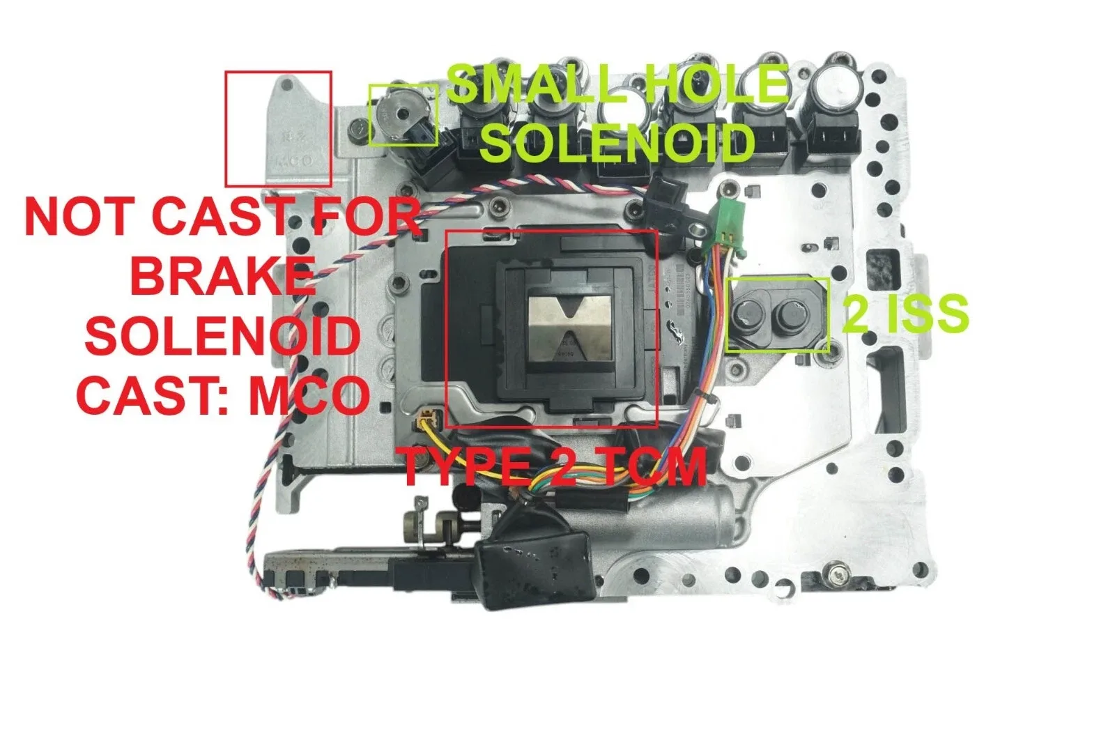 173740BA - RE5R05A, VALVE BODY, 2ND DES, 2 BORE, NO HOLE FOR SOL, CAST: MCO image 2
