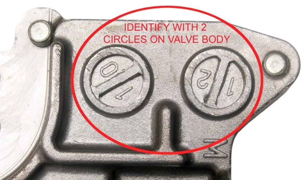 173740BC - RE5R05A, VALVE BODY, 2ND DESIGN TCM, 1 BORE, 2 CIRCLES, CAST: MCA image 2