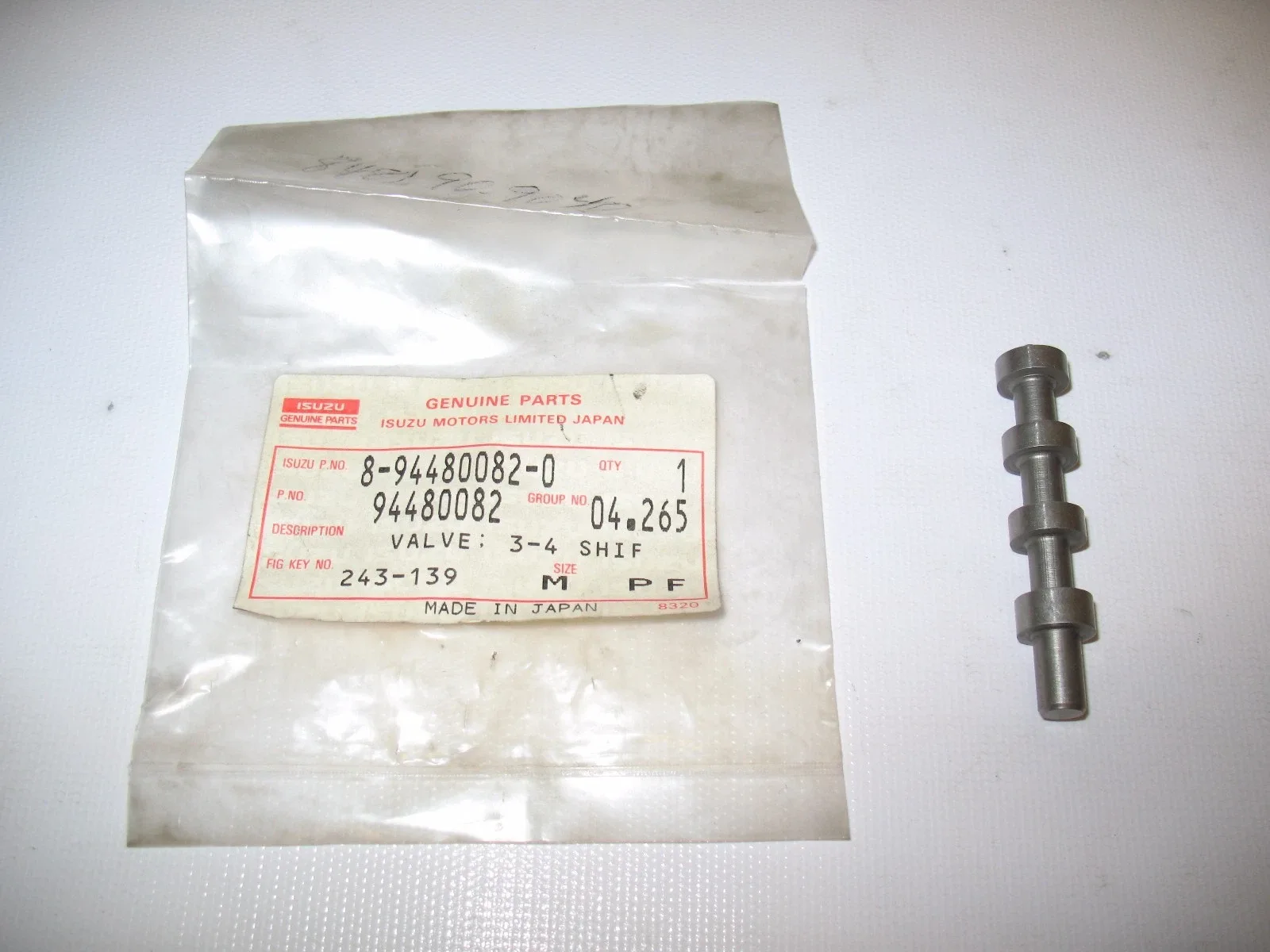 New OEM 1986-1991 Isuzu Trooper Transmission Control 3-4 Shift Upper Body Valve