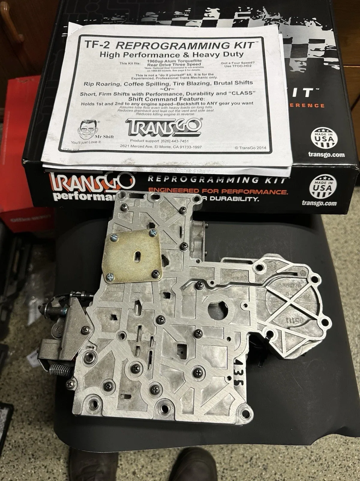 TF8 TF6 A904 A727 VALVE BODY LOCKUP #4130495 & 4058179 W/REPROGRAMMING KIT TF-2 image 2