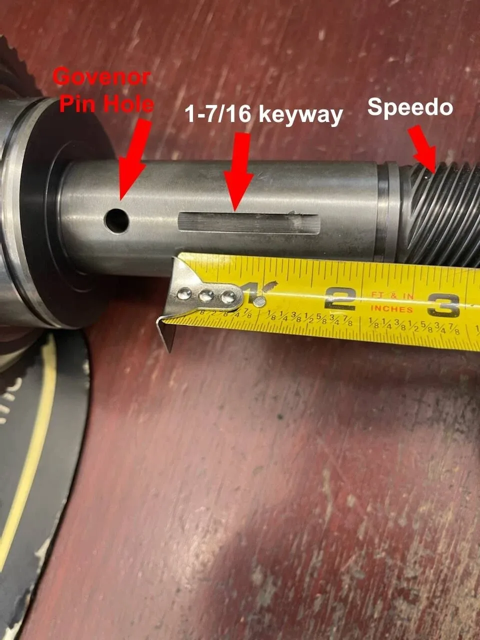 46RH A500 47RH A518 Output Shaft 2wd for Dodge with Governor Hole & Keyway Slot image 3