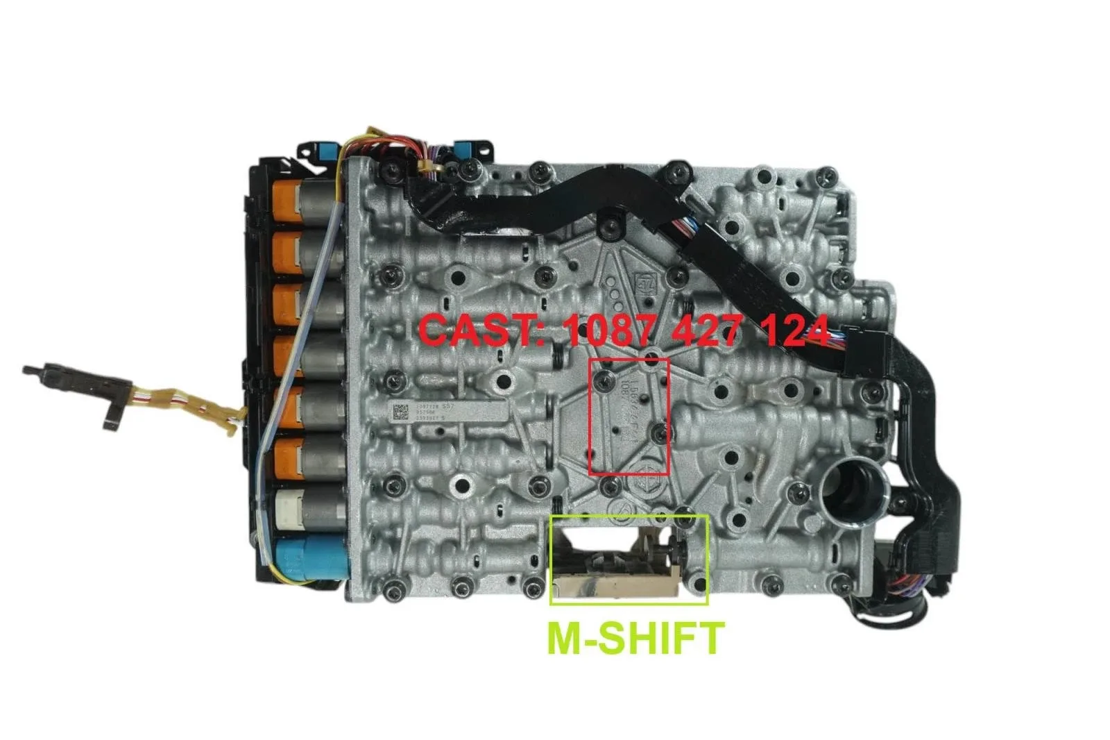 319740B - ZF8HP51, VALVE BODY, M-SHIFT, 1 BLUE-1 WHITE-6 ORANGE SOLENOID A071 image 3