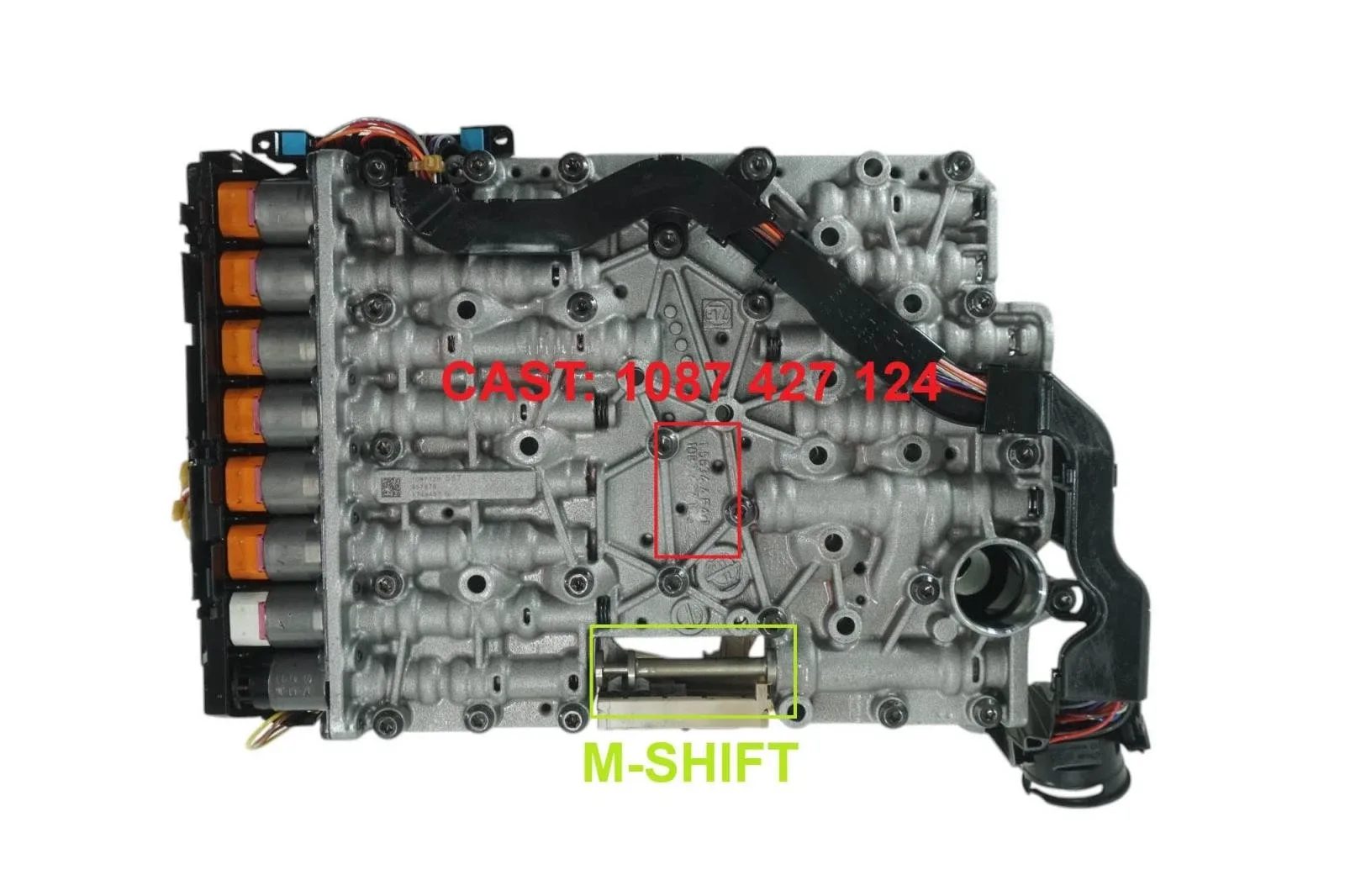 319740BA - ZF8HP55, VALVE BODY, M-SHIFT, 1 BLACK-1 WHITE-6 ORANGE SOLENOID A071 image 3