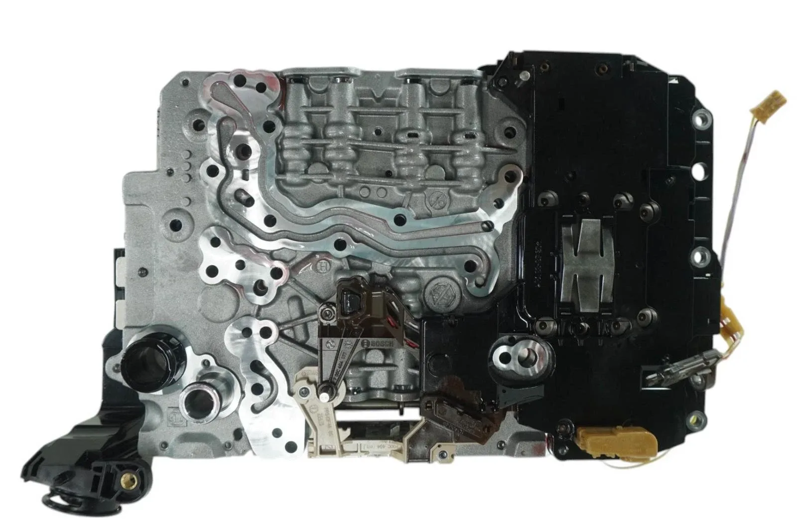 319740BA - ZF8HP55, VALVE BODY, M-SHIFT, 1 BLACK-1 WHITE-6 ORANGE SOLENOID A071