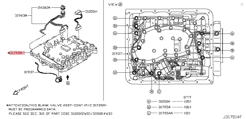 NEW OE Auto Transmission Valve Body 3170562X5A for Frontier Xterra 4.0 4WD 05-09 image 3