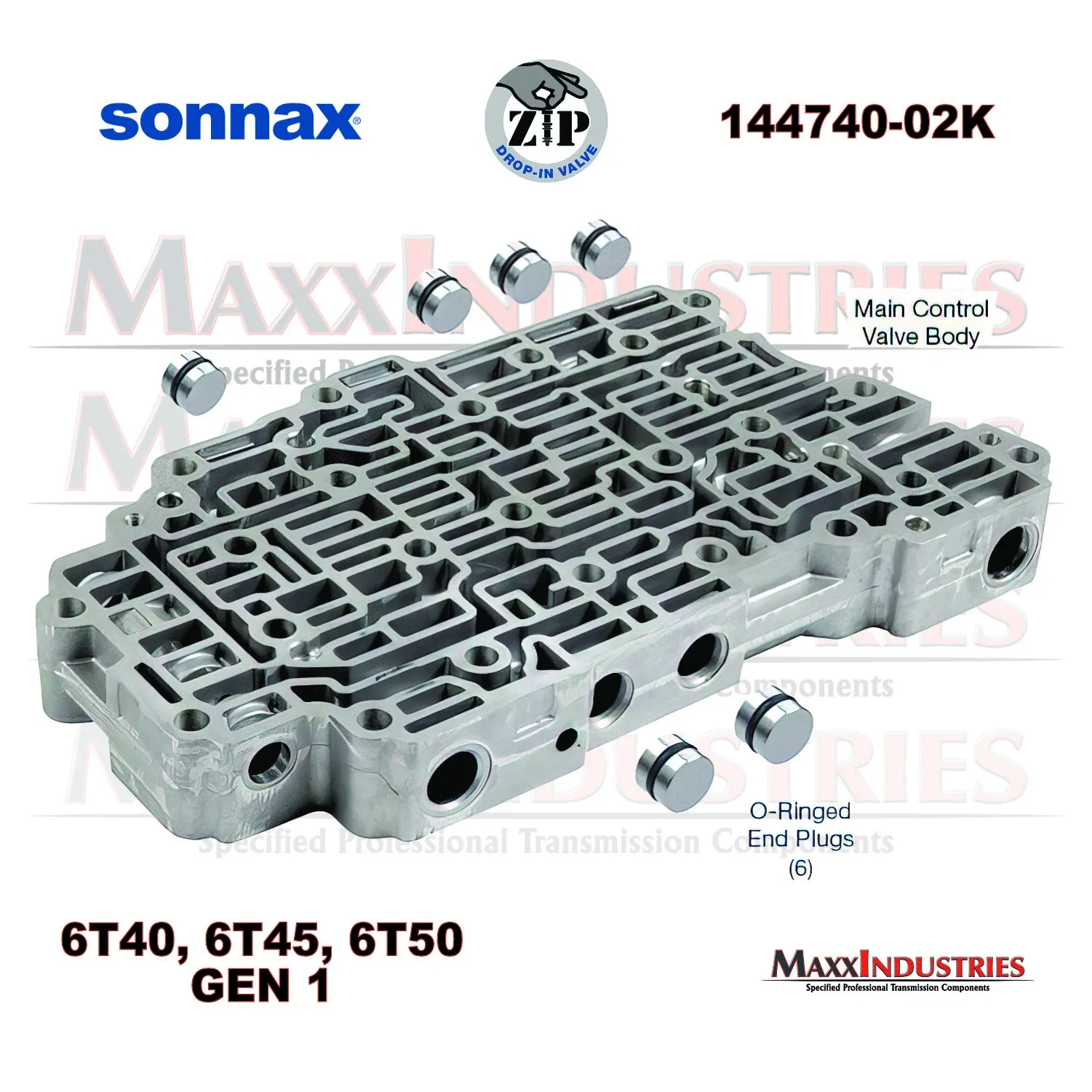 Sonnax 144740-02K End Plug & O‑Ring Kit for 6T40 / 6T45 Gen 1 Transmissions image 3