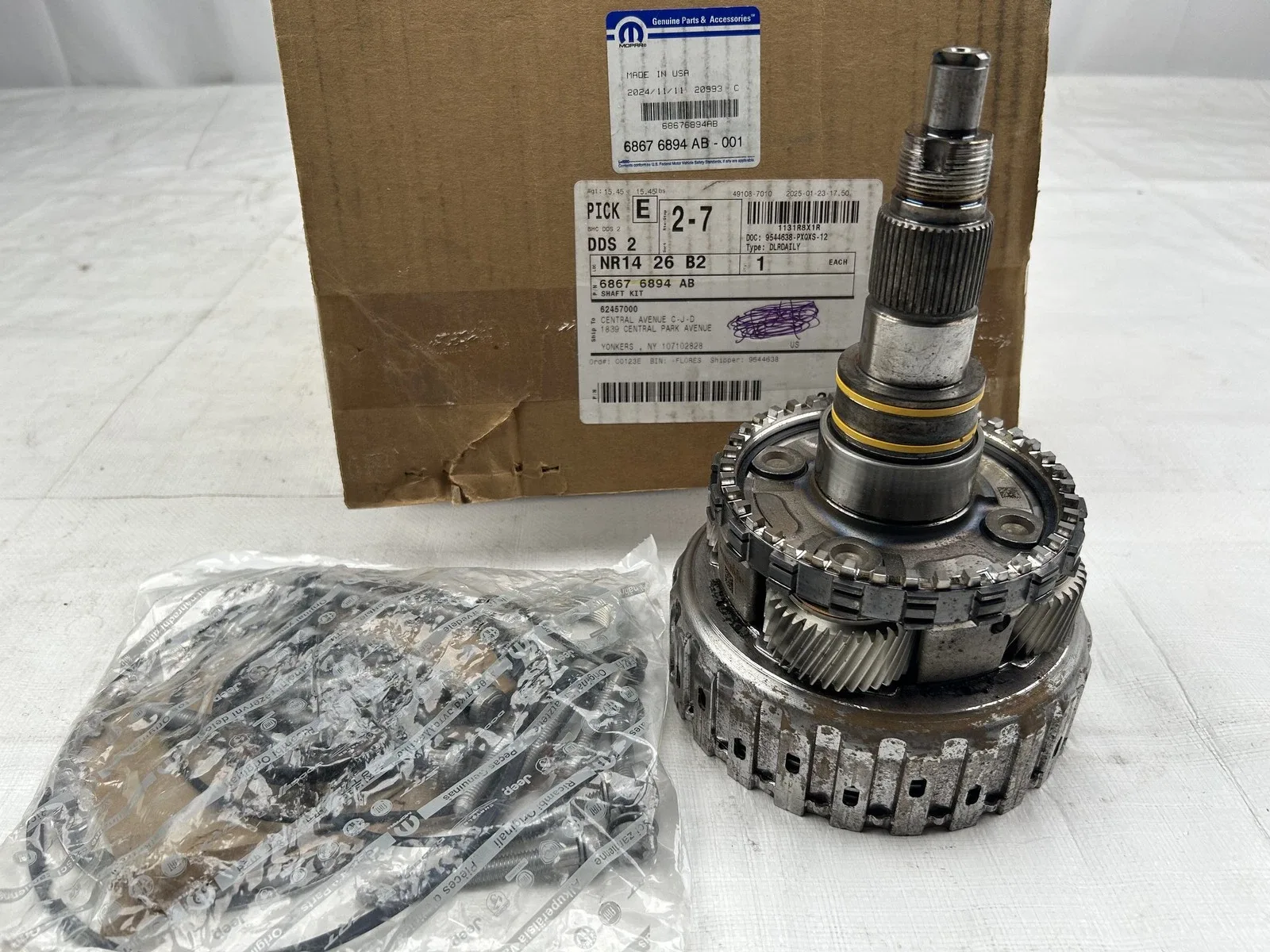 2017-2026 Grand Cherokee Durango Transmission Output Shaft Kit 68676894AB