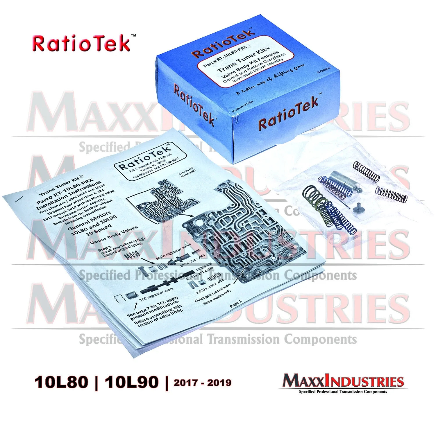 10L80 10L90 Transmission Valve Body Shift Improver Kit RatioTek RT-10L80-PRX image 4