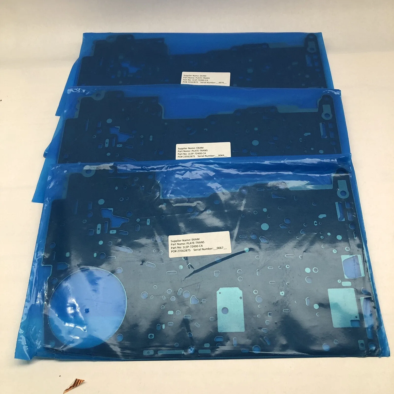 LOT OF 3-UNBRANDED-PLATE-1L5P-7Z490-CA-TRANS-CONTROL VALVE FORD SER NUMBER-0067