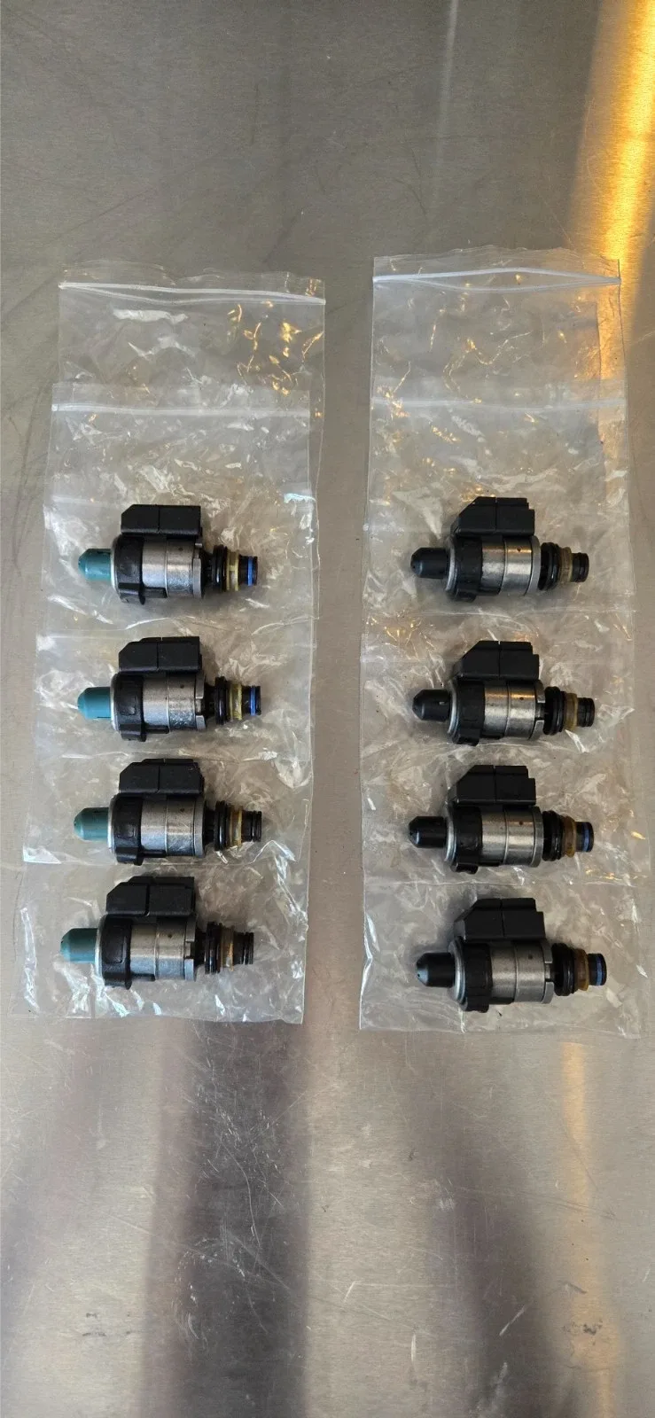 Mercedes-Benz Valve Body Solenoids (722.9) Set of 8 — A2202770998 / A2202771098