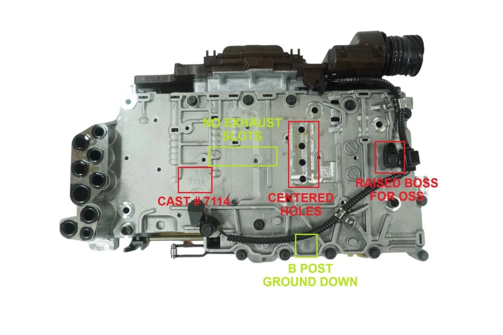 45740B - 6L45, VALVE BODY & TEHCM, "B" POST, NO EXHAUST SLOTS, 2007-2010 image 2