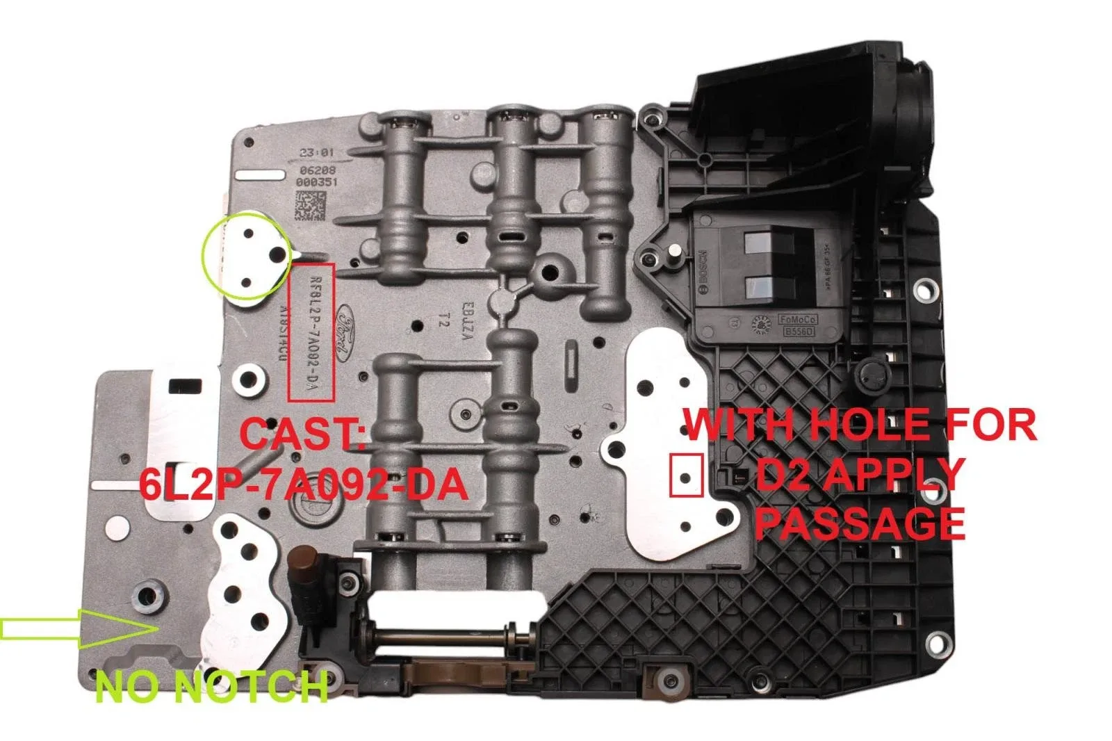 Ford 6R60 Valve Body 49740EB Remanufactured - Plate Code E510F/6L2P-7Z490-FB image 2