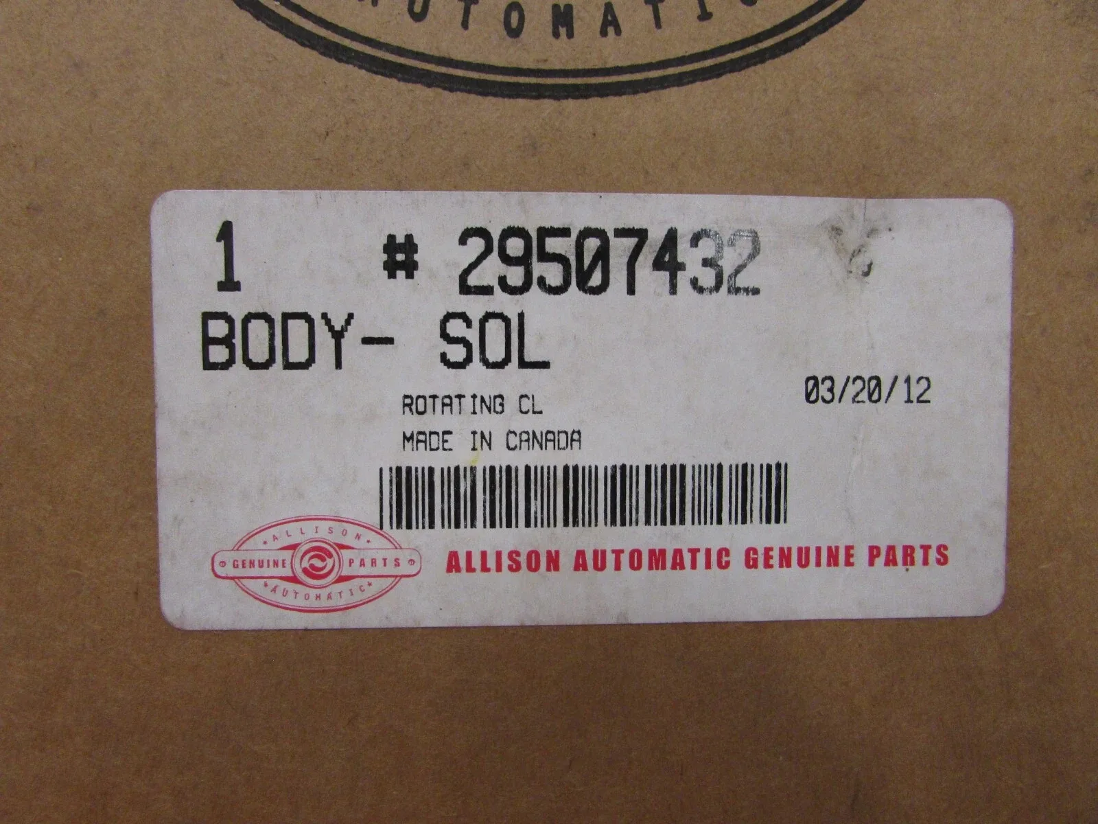 Allison 29507432 Solenoid Valve Body (N2) - Genuine Allison image 2