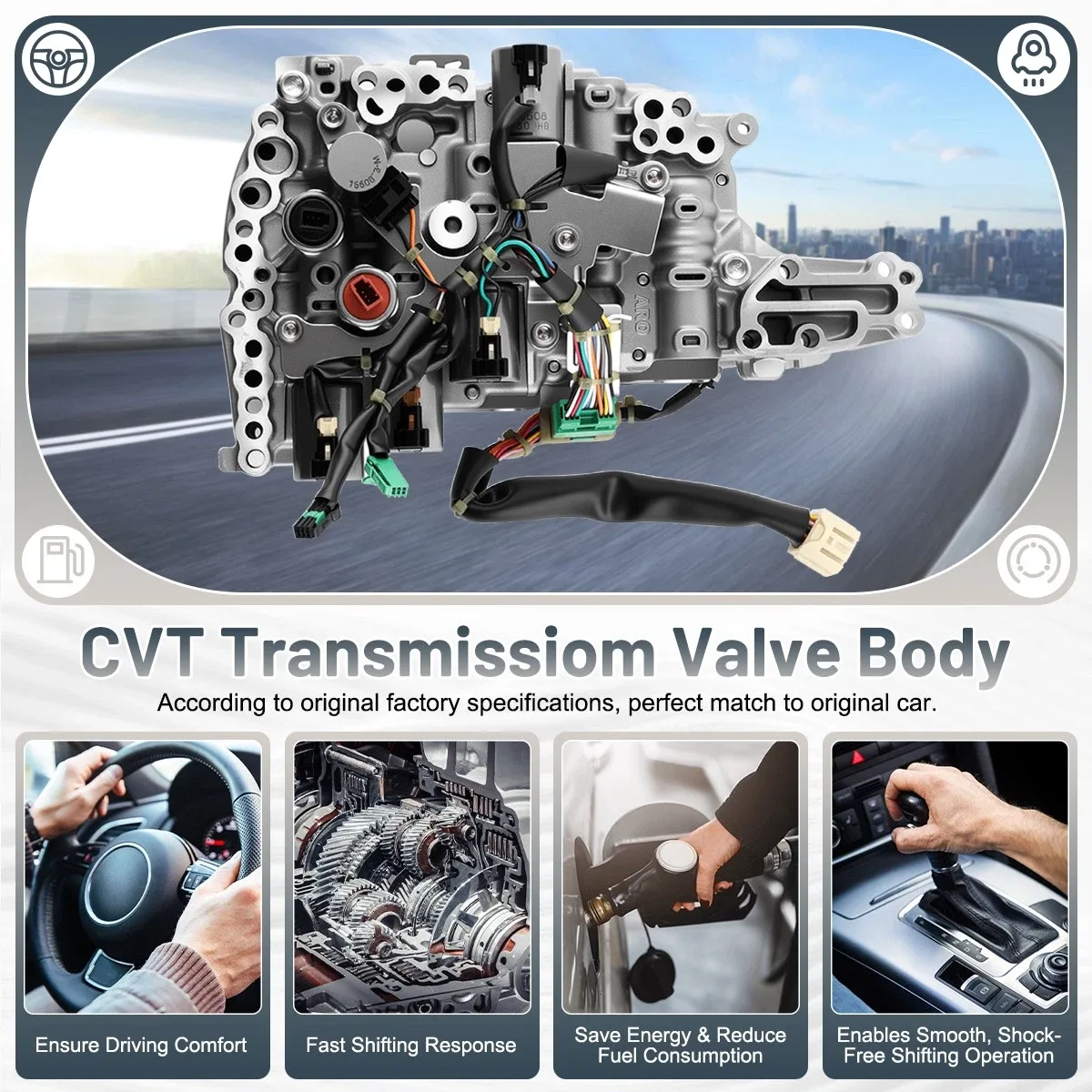 CVT Transmission Valve Body W/ Solenoids JF016E For Nissan Altima 2014-2018 2.5L image 4