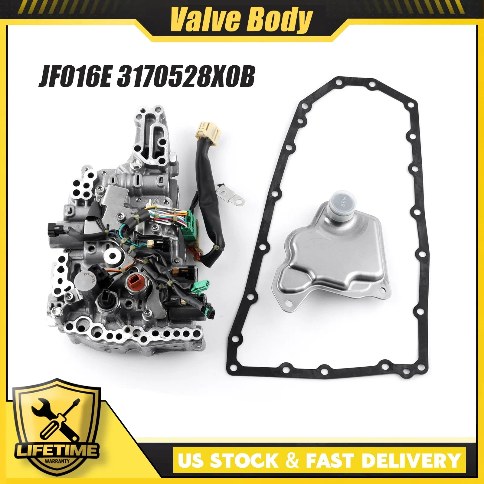 CVT Transmission Valve Body W/ Solenoids JF016E For Nissan Altima 2014-2018 2.5L