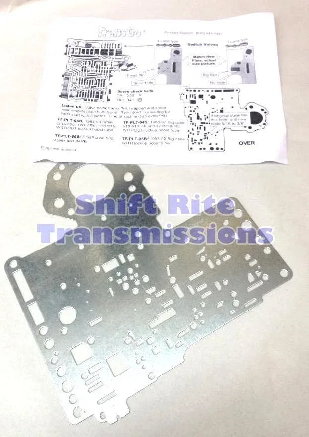 93-02 46RE 47RE VALVE BODY SEPARATOR PLATE TRANSGO 46RH 47RH DODGE TRANSMISSION