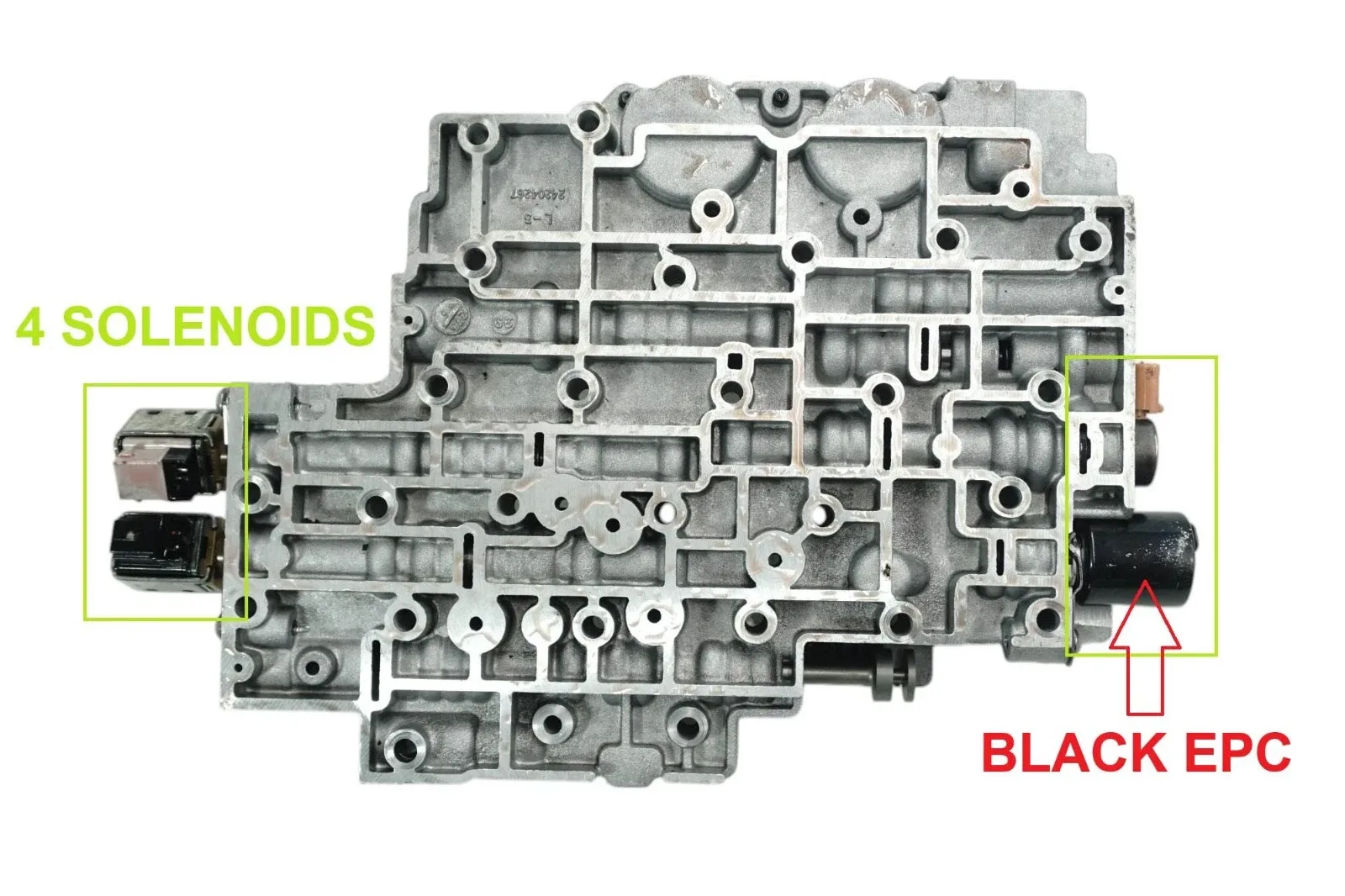 34740DA - 4L80E 4L85E, VALVE BODY, 4 SOLENOID, BLACK EPC, SENSOR IN HARNESS image 2