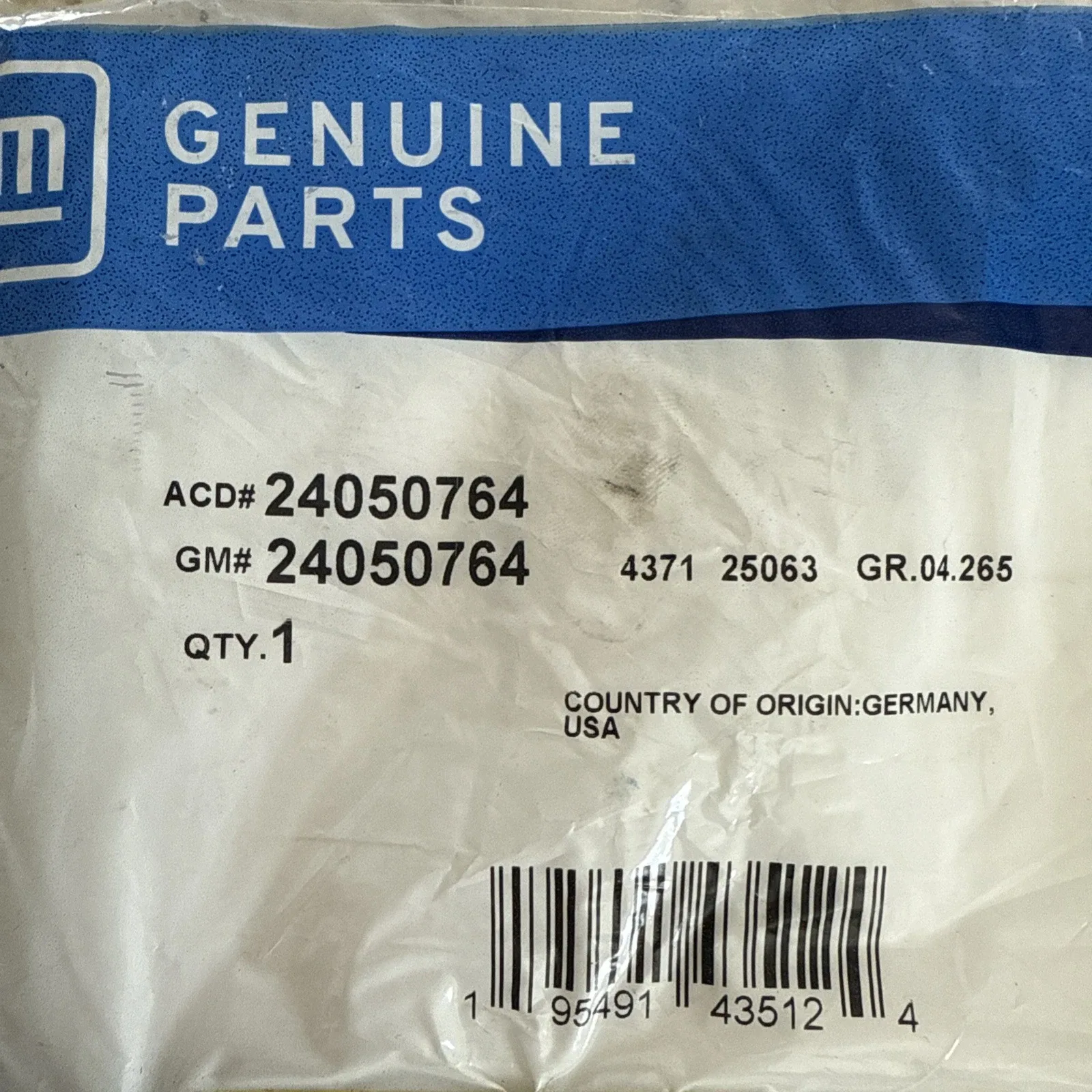 Incomplete GM Bolt Kit For Valve Body 24050764