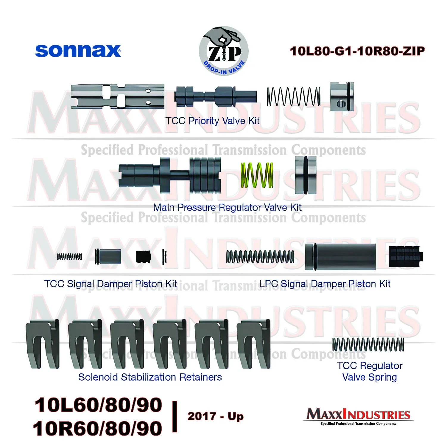 10L80 10L90 Transmission Valve Body ZIP Kit GEN1 (10L80-G1-10R80-ZIP) image 4