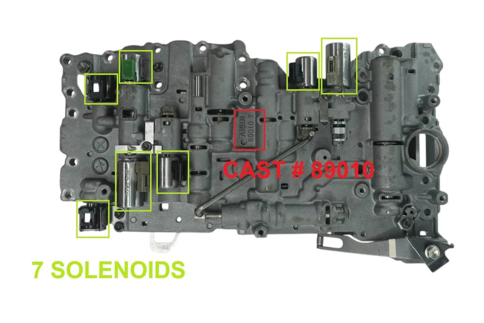 WTY117740AD - A750E, REFURB LIFETIME WTY VALVE BODY, 7 SOL, CAST: 89010/T05/T06 image 2