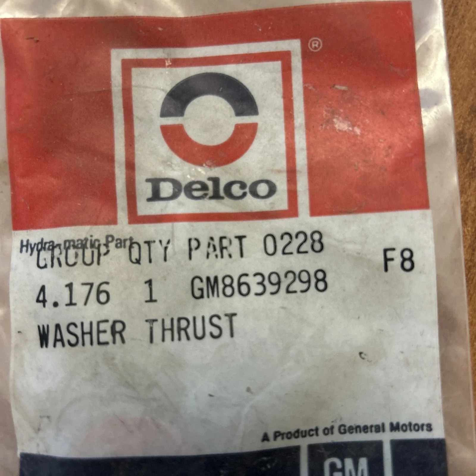 1982-1985 GM Automatic Transmission Output Shaft Thrust Washer ACDelco 8639298 image 2