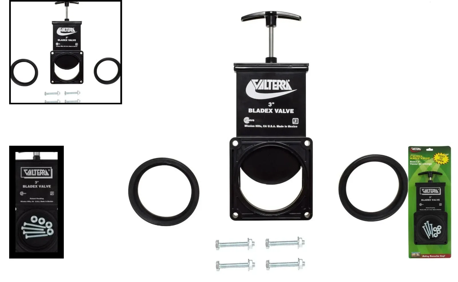 3-Inch RV Waste Valve Body with Seals (Universal) - Valve Body with Seals image 2