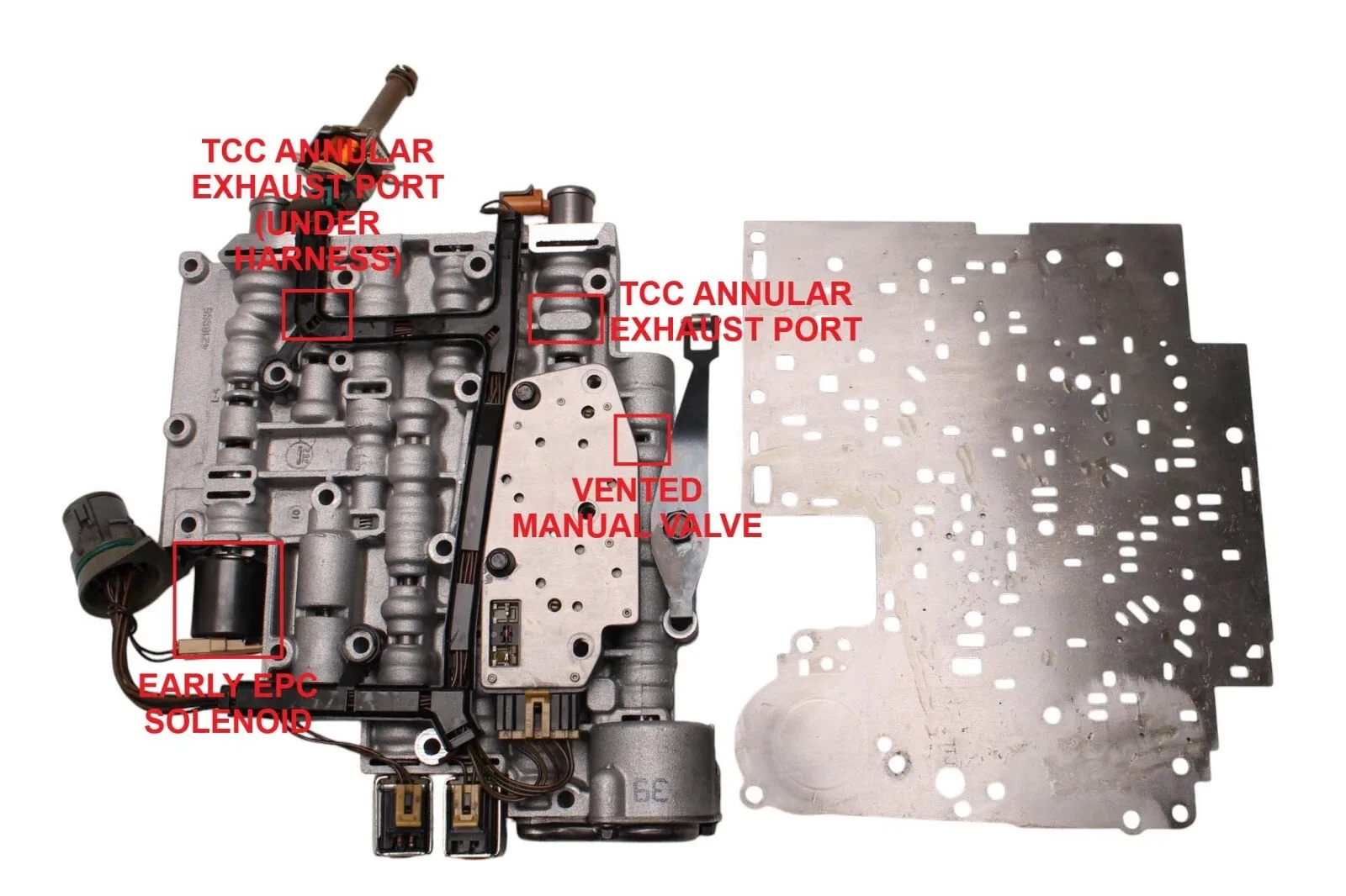 2000-2002 4L60E Valve Body 74740NA - Early EPC, TCC Annular Exhaust Port image 2