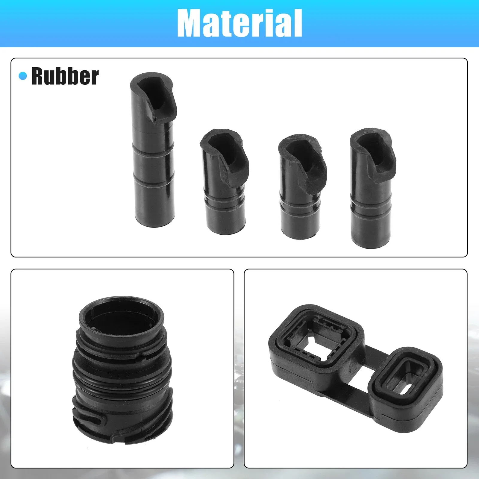 Transmission Valve Seals 1 Set Custom for BMW 325i 330i 525i 24347588759 Black image 4