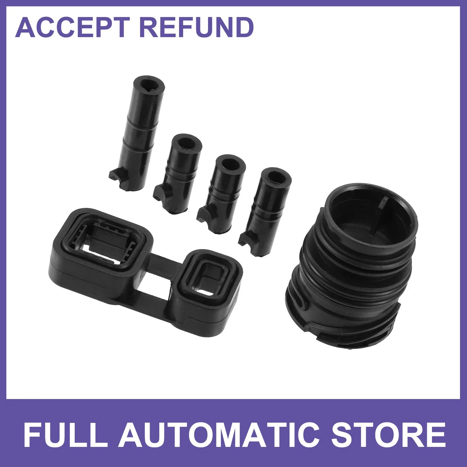 Transmission Valve Seals 1 Set Custom for BMW 325i 330i 525i 24347588759 Black