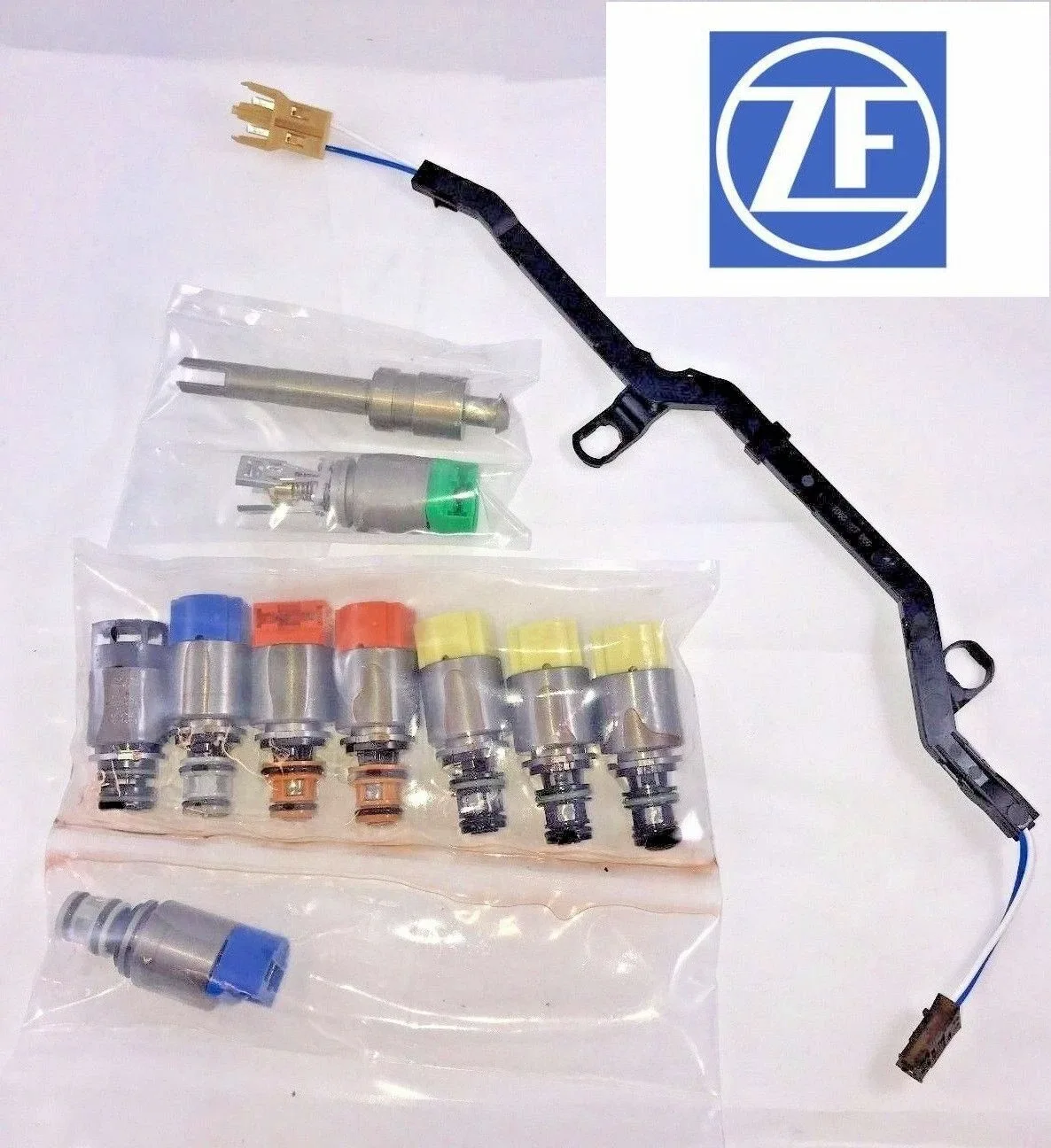 BMW Transmission Valve Body Solenoid Kit Filter Pan 6 Fluids Adapter Sleeves ZF image 4