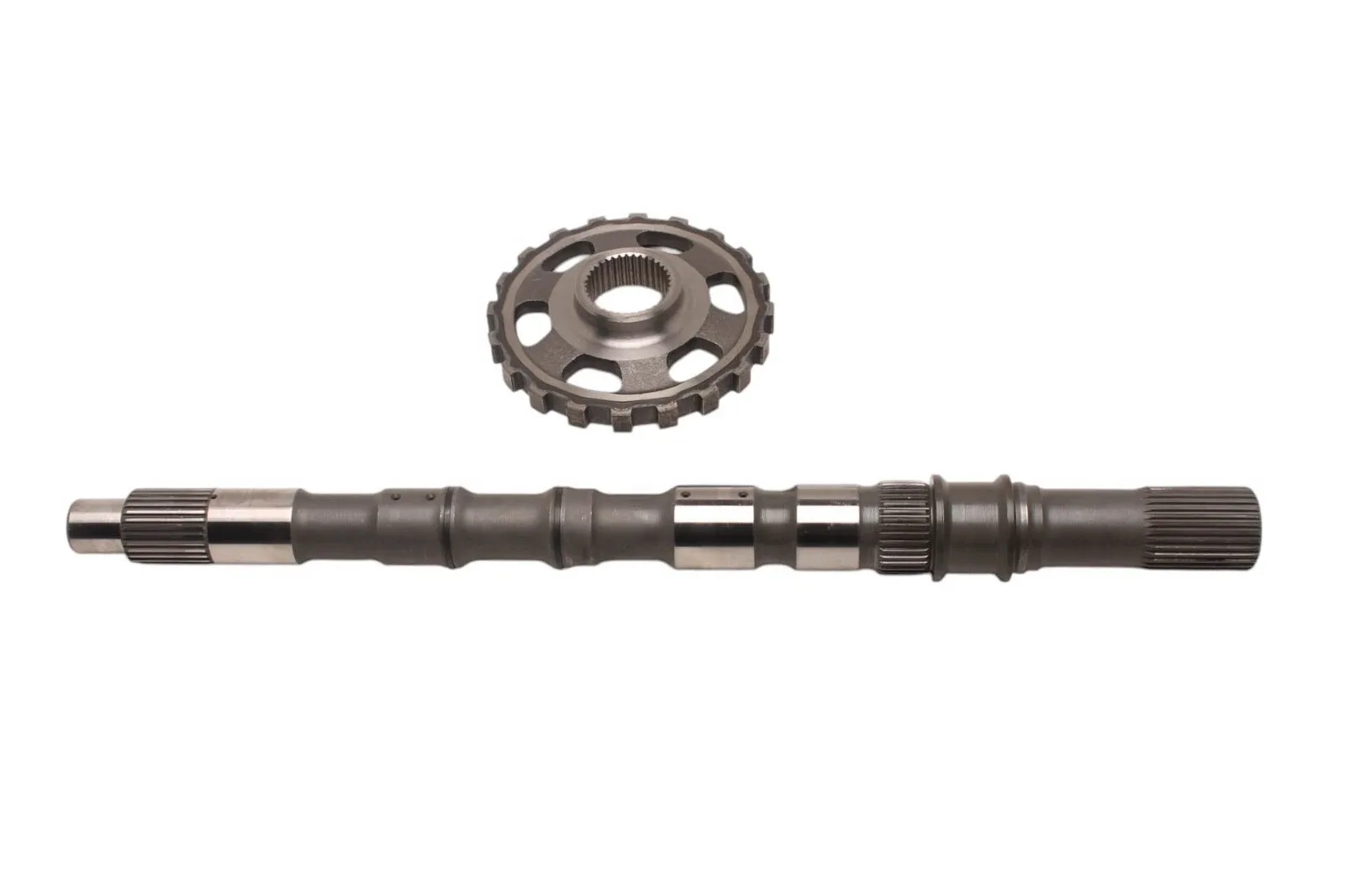 2002+ Nissan RE5R05A Output Shaft 173678BK (17-3/4", 4x4, with parking gear)