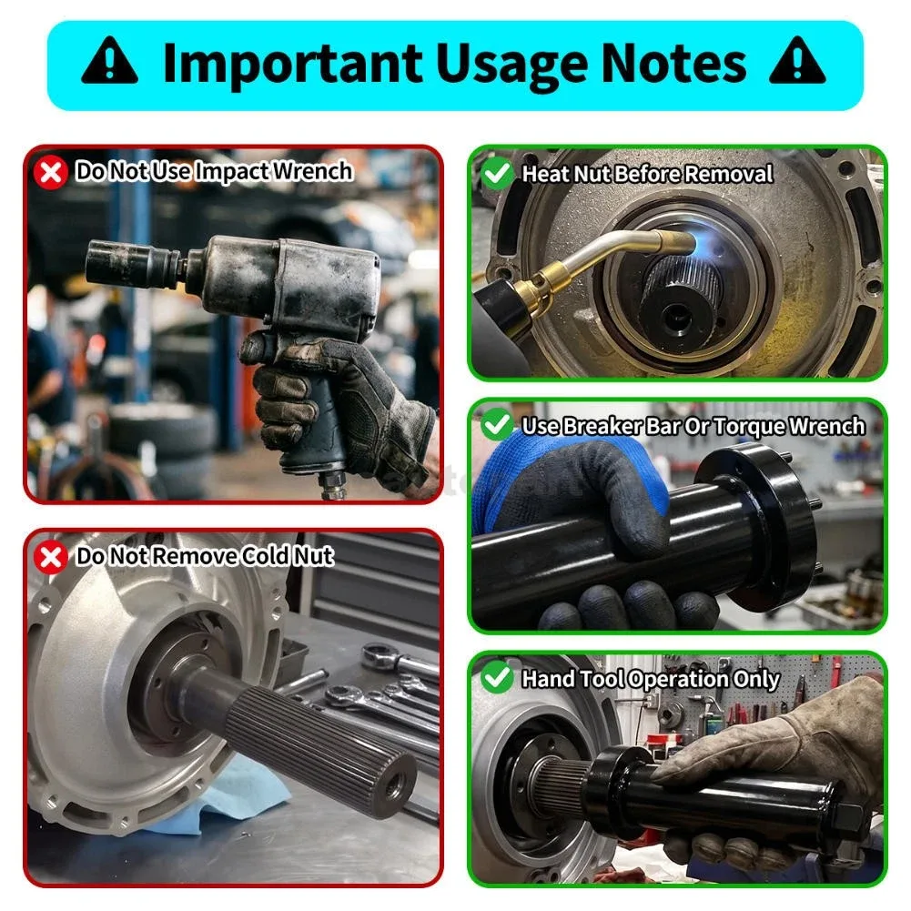 2011+ Ford F-250/F-350/F-450/F-550 Super Duty 6R140 Output Shaft Nut Spanner Tool T-1260 image 4