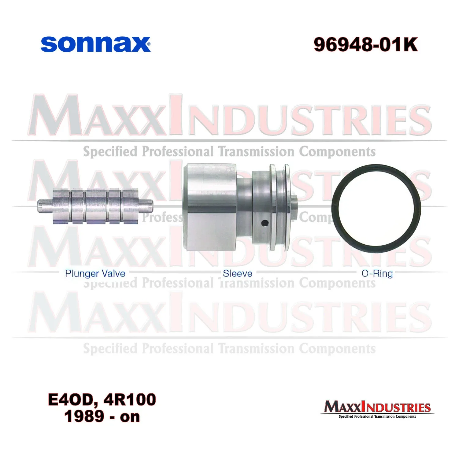 Sonnax 96948-01K Line Pressure Modulator Plunger & Sleeve for 4R100 / 4F50N / E4OD (.427") image 2