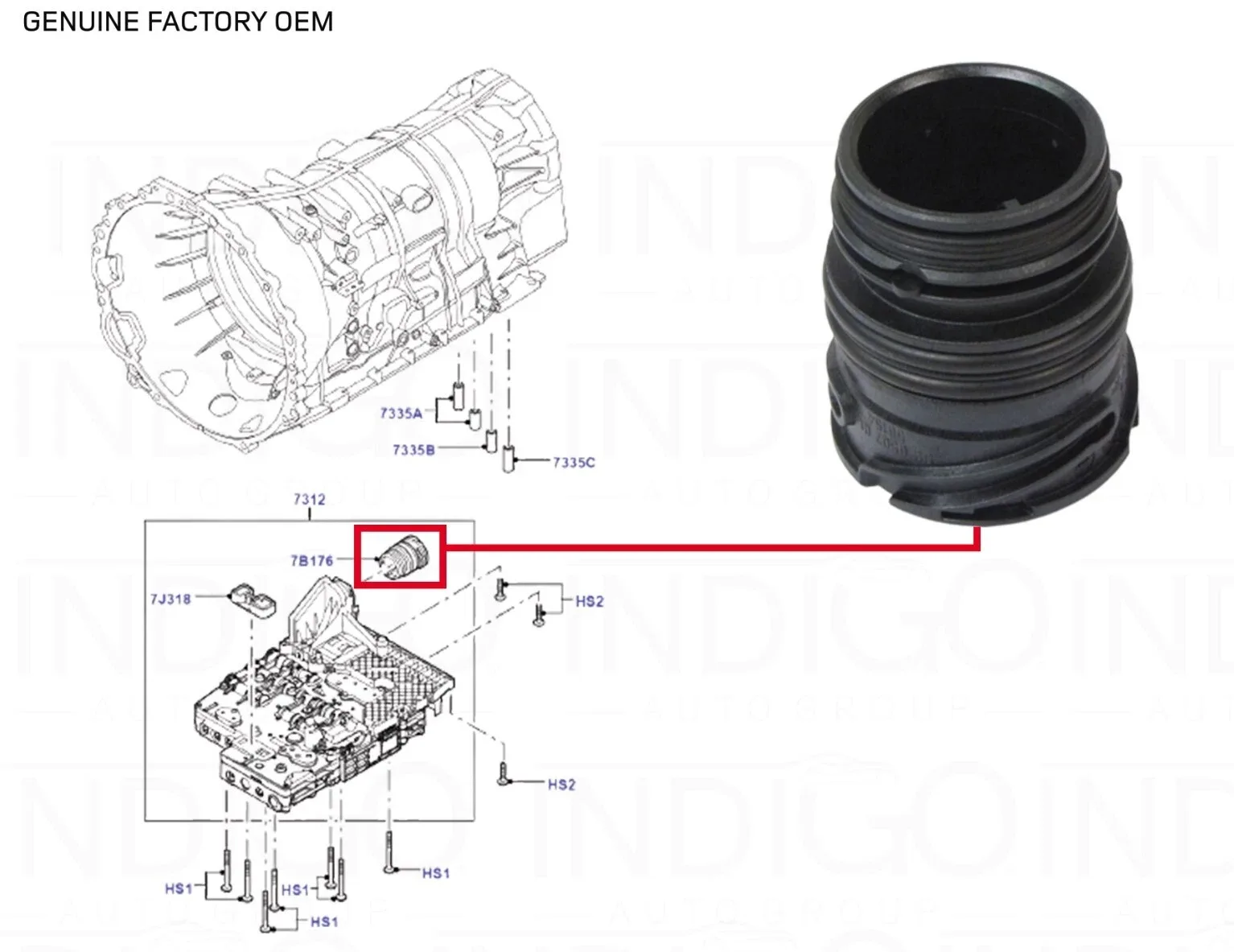 2010-2016 LR4 GENUINE LAND ROVER A/T VALVE BODY SLEEVE RANGE ROVER TZV500010-LR4 image 2