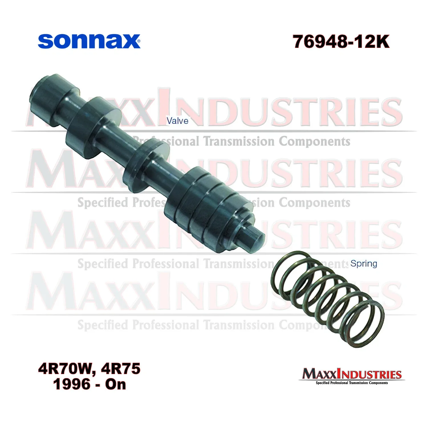 Sonnax 76948-12K Transmission Elevated Pressure Regulator Spring & Valve Kit image 3