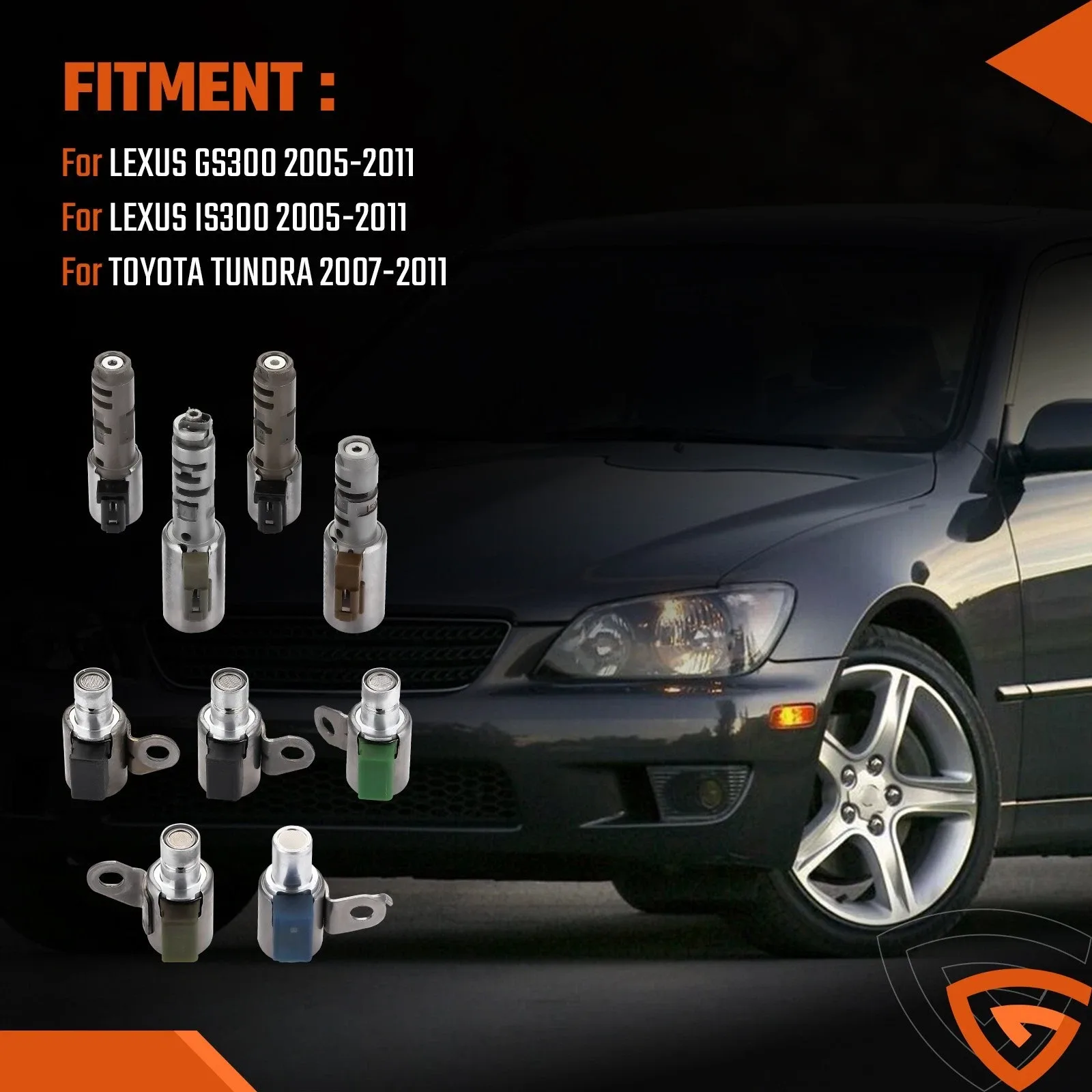 Lexus IS250 IS350 GS300 GS430 6-Speed Transmission Solenoid Kit A760 A761E A960E AB60E AB60F image 2