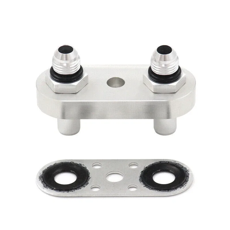 6L80E / 6L90E / 8L90E Transmission Cooler Line Adapter Plate with 6AN Fittings